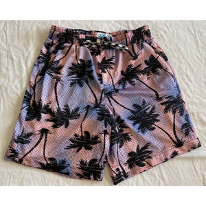 NWOT Fresh Prints of Bel-Air Swim Board Shorts Lined S Palm Trees